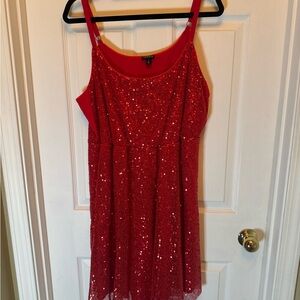 Torrid red sequence dress